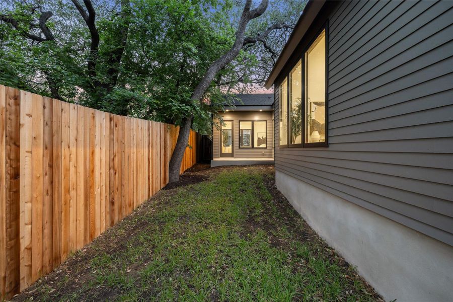 Exterior details and patio area of a home in , Austin (Image 24).