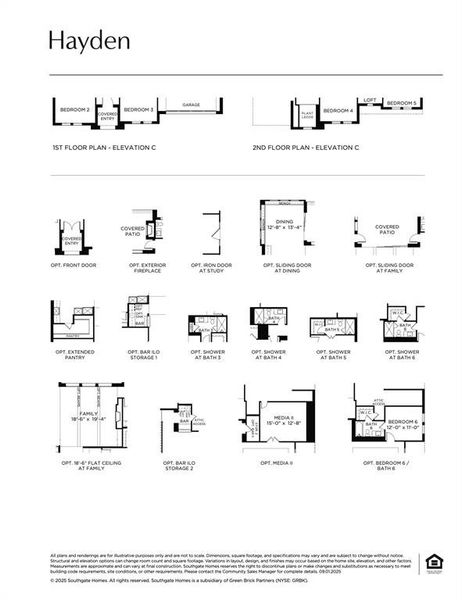 This dream home features elevation C, optional wet bar downstairs, second media room, double front door, slider in family and so much more!