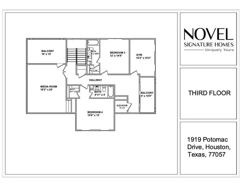 2D floor plan layout of this home in , Houston, TX (Image 7).