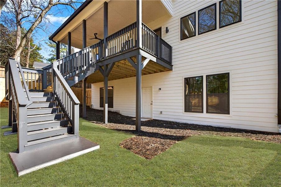 Exterior details and patio area of a home in , Atlanta (Image 33).