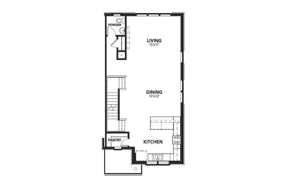 2D floor plan layout of this home in Windler Townhomes, Aurora, CO (Image 3).