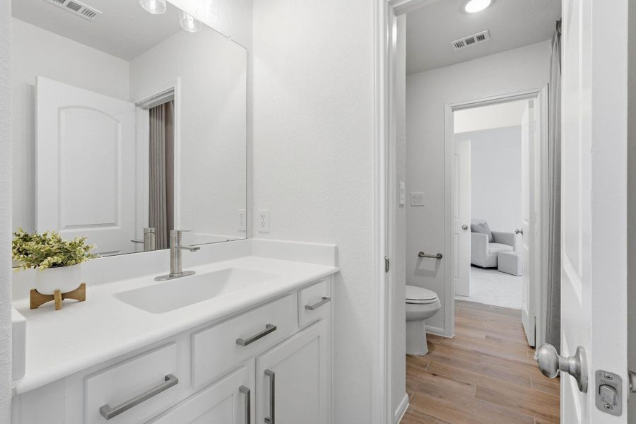 Furnished interior view inside a new home in Waterstone on Lake Conroe, Montgomery (Image 34).