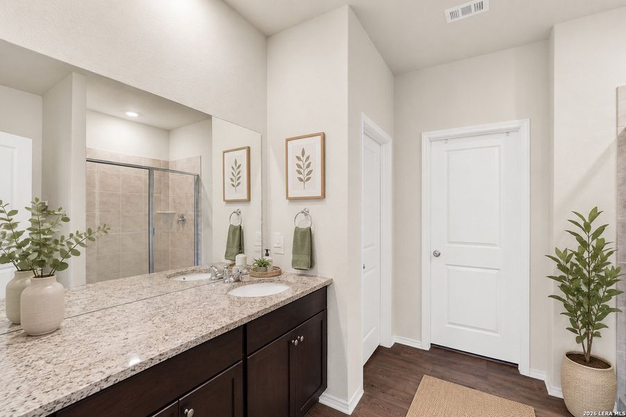Furnished interior view inside a new home in The Links at River Bend, Floresville (Image 15). Furnished interior view inside a new home in The Links at River Bend, Floresville (Image 15).