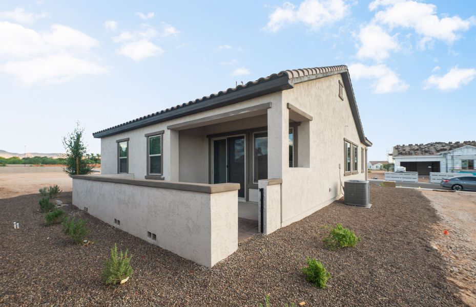 Exterior details and patio area of a home in Sun City Festival, Buckeye (Image 3).
