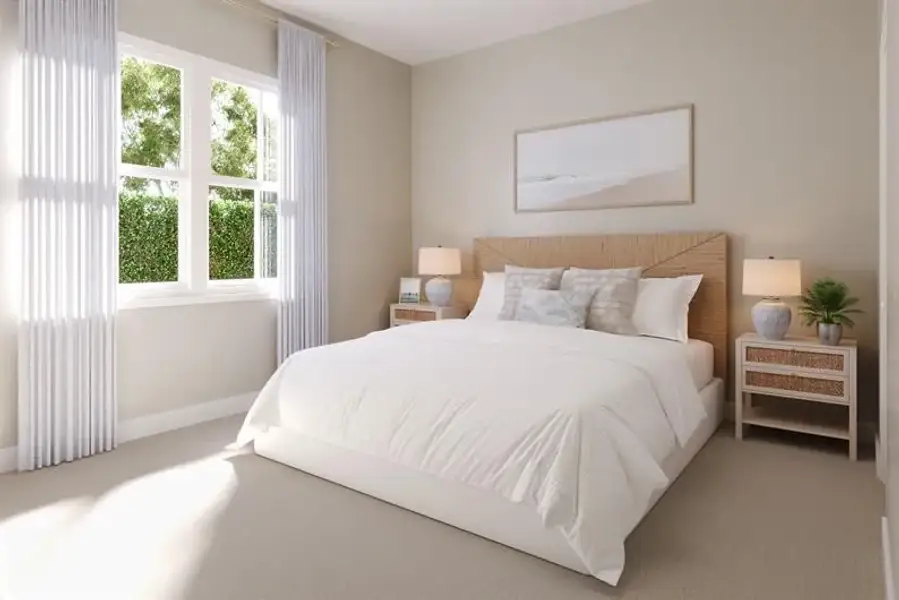 Representative furnished interior of a home built from the Preston Quick Move-In by Ryan Homes in Lakes at Riverbend, Navassa (Image 8).