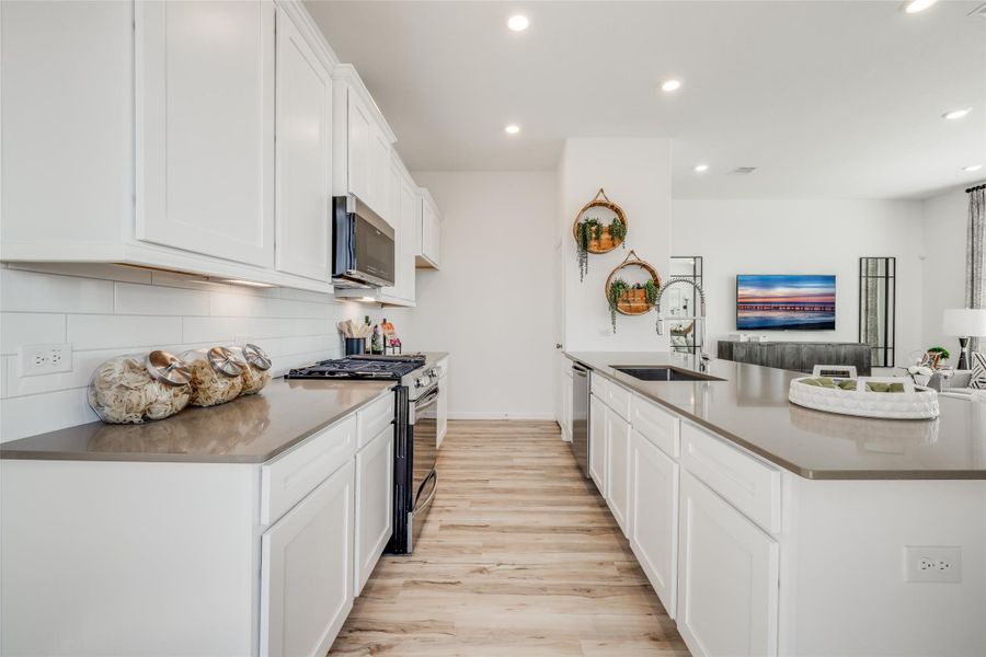 Furnished interior view inside a new home in Bridgeland, Cypress (Image 17).