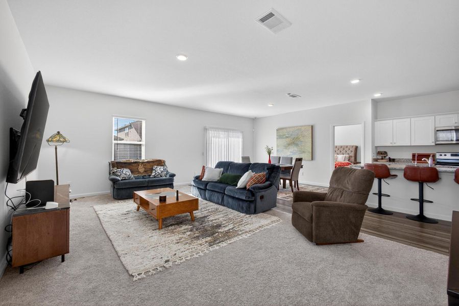 Furnished interior view inside a new home in Harrington Trails at The Canopies, New Caney (Image 18).