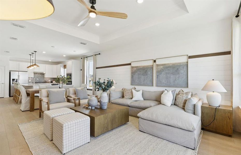 *Model Representation - Gathering room with view of main living areas