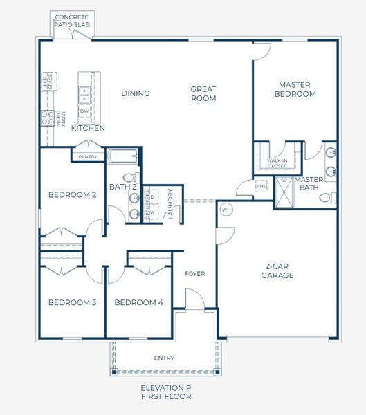 2D floor plan layout of this home in Deland, Deland, FL (Image 4).