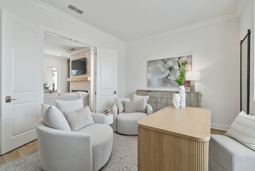 Representative furnished interior of a home built from the The Hickory by The Providence Group in Promenade at Sawnee Village, Cumming (Image 19).