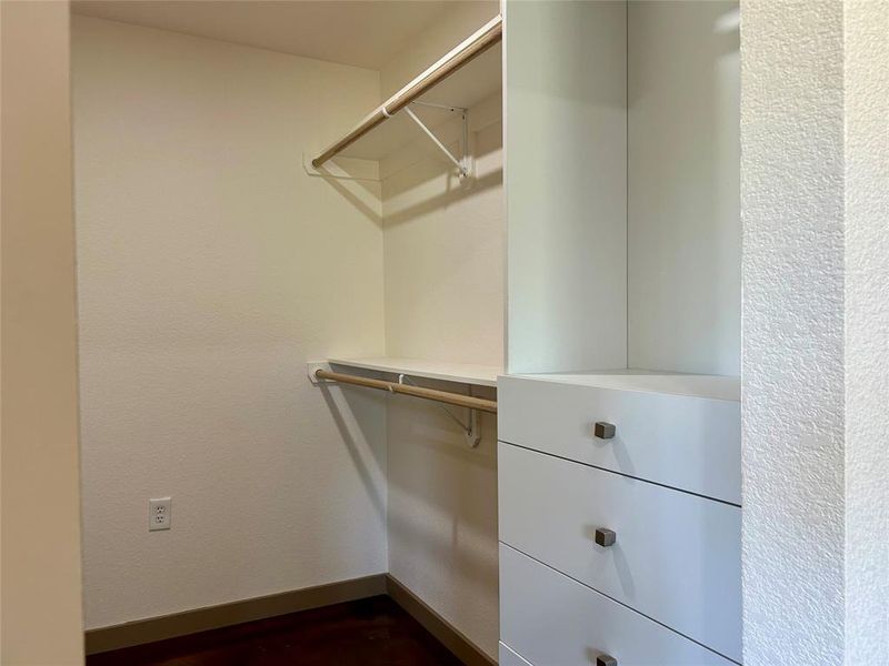 View of walk in closet