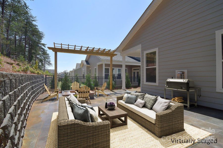 Exterior details and patio area of a home in Wildbrook, Denver (Image 28).
