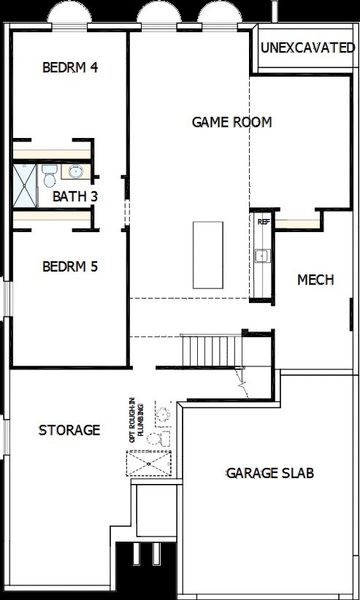 2D floor plan layout of this home in Cloverleaf – Mountainview Collection, Monument, CO (Image 6).