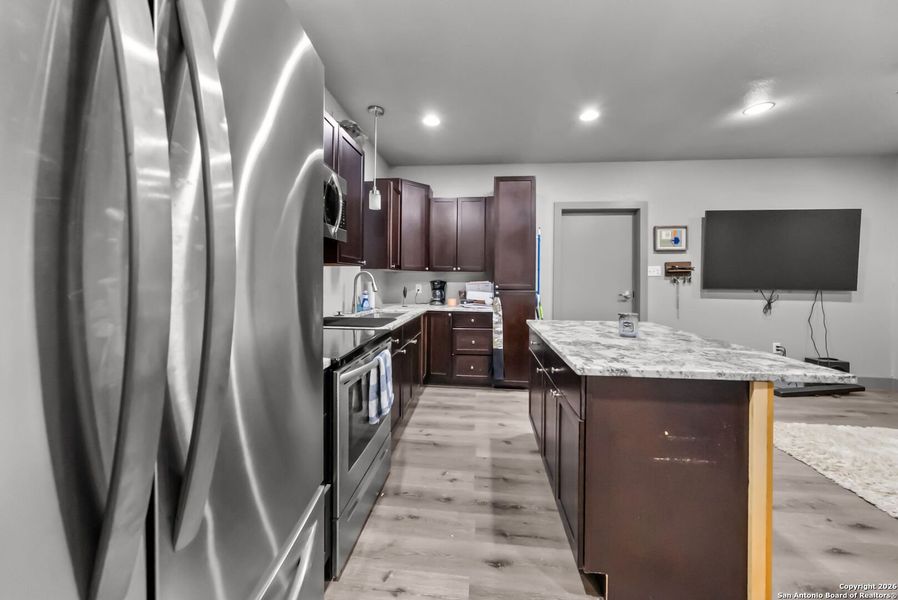 Furnished interior view inside a new home in , Adkins (Image 17).
