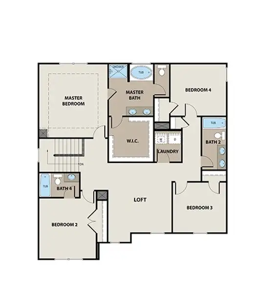 2D floor plan layout for the Auburn 3-Car by Peachtree Building Group in Patillo Manor, Stockbridge, GA (Image 3). 2D floor plan layout for the Auburn 3-Car by Peachtree Building Group in Patillo Manor, Stockbridge, GA (Image 3).