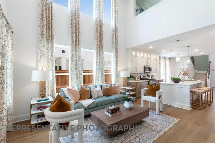 Furnished interior view inside a new home in Indigo: 40ft. lots, Richmond (Image 4). Furnished interior view inside a new home in Indigo: 40ft. lots, Richmond (Image 4).