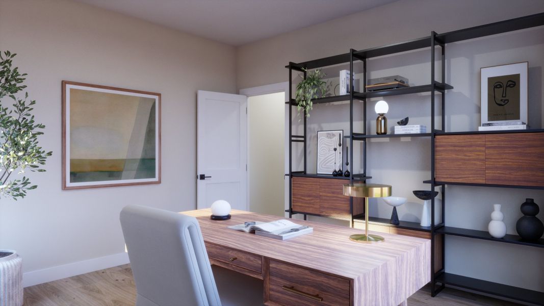 Representative furnished interior of a home built from the 3554 by Risewell Homes in Parkton Square, Kyle (Image 14).