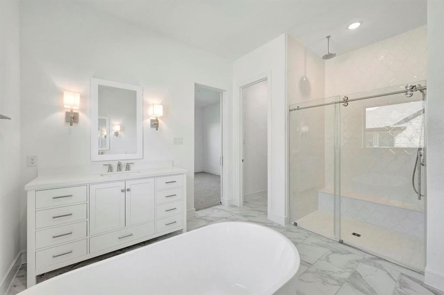 Furnished interior view inside a new home in Kreymer at the Park, Wylie (Image 6).