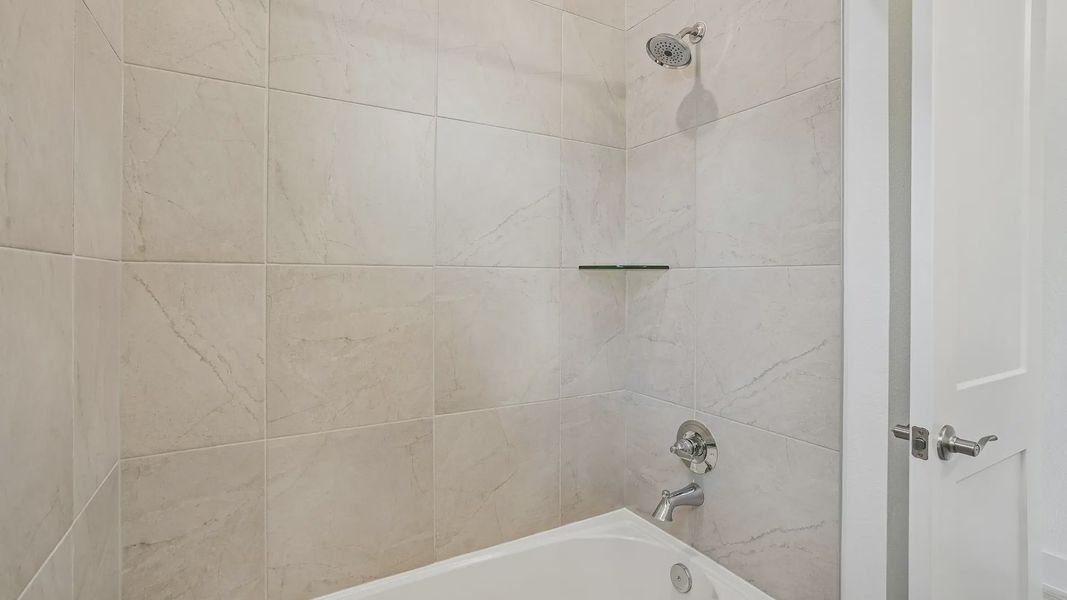 Close-up of interior finishes inside a home in Meridiana Townhomes, Iowa Colony (Image 10).