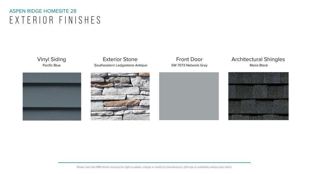 Sample of building materials used in homes in Aspen Ridge, Lyman (Image 27). Sample of building materials used in homes in Aspen Ridge, Lyman (Image 27).