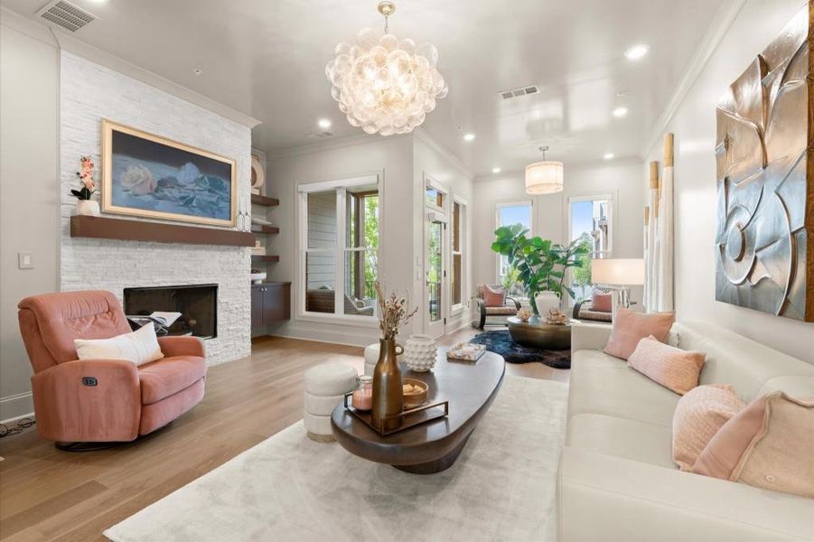 Furnished interior view inside a new home in , Alpharetta (Image 18).