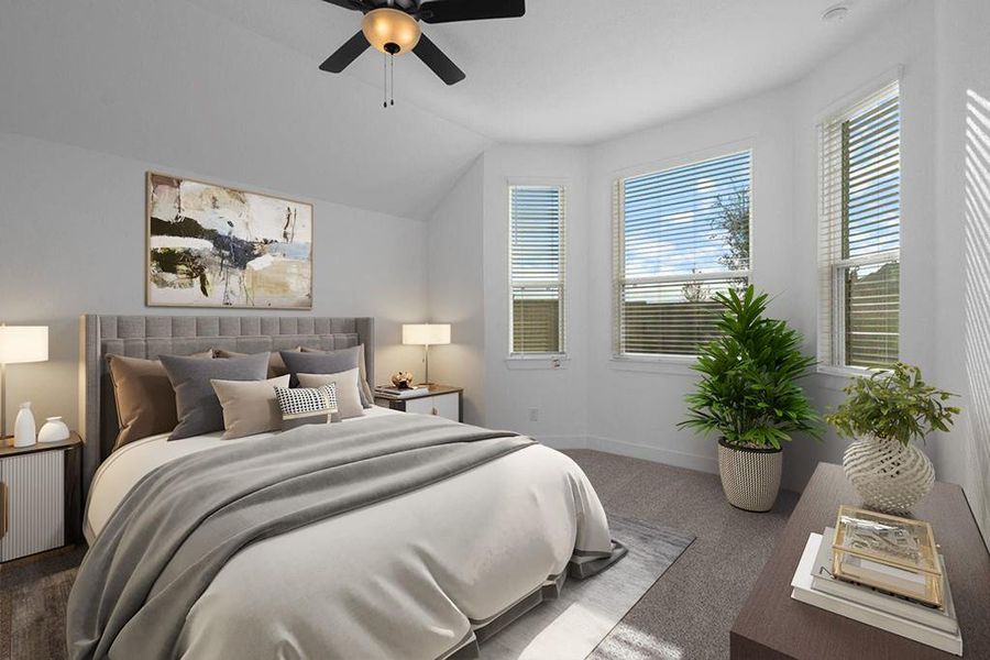 Furnished interior view inside a new home in Bridgeland, Cypress (Image 6).