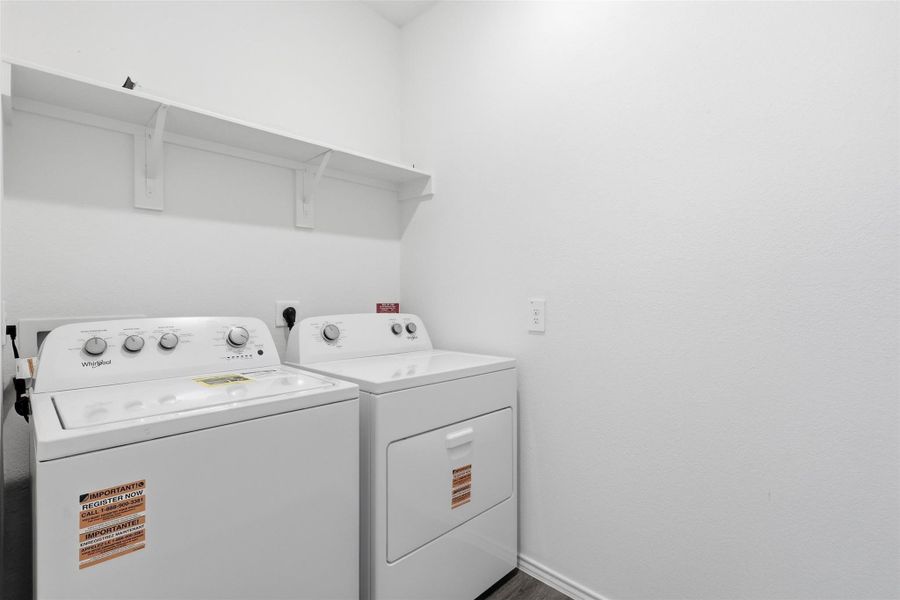 washer and dryer included