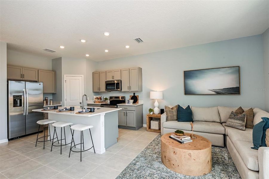 Furnished interior view inside a new home in Waterstone Townhomes, Groveland (Image 8).