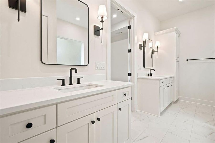 Furnished interior view inside a new home in , White (Image 19). Furnished interior view inside a new home in , White (Image 19).