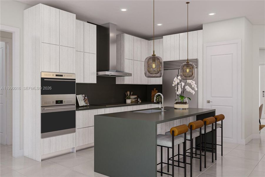 Furnished interior view inside a new home in Greenview at Presidential, Miami (Image 2). Furnished interior view inside a new home in Greenview at Presidential, Miami (Image 2).