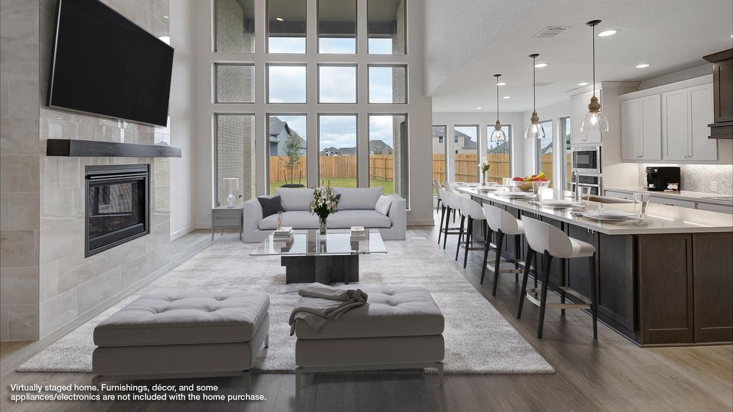 Representative furnished interior of a home built from the 3994W by Perry Homes in Alsatian Oaks, Castroville (Image 4).