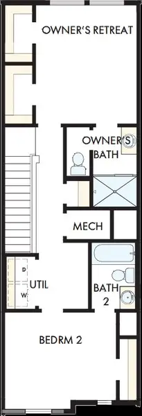 2D floor plan layout of this home in Preserve at The Cays – The Driftwood Series, Daytona Beach, FL (Image 3).