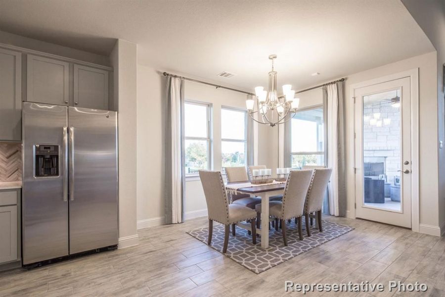 Representative furnished interior of a home built from the Oaks 2512 by Brohn Homes in Oaks at San Gabriel, Georgetown (Image 12).