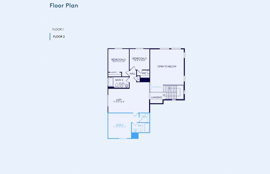 2D floor plan layout of this home in Soleo, San Tan Valley, AZ (Image 5).