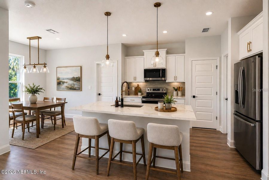 Furnished interior view inside a new home in , Palm Coast (Image 6). Furnished interior view inside a new home in , Palm Coast (Image 6).