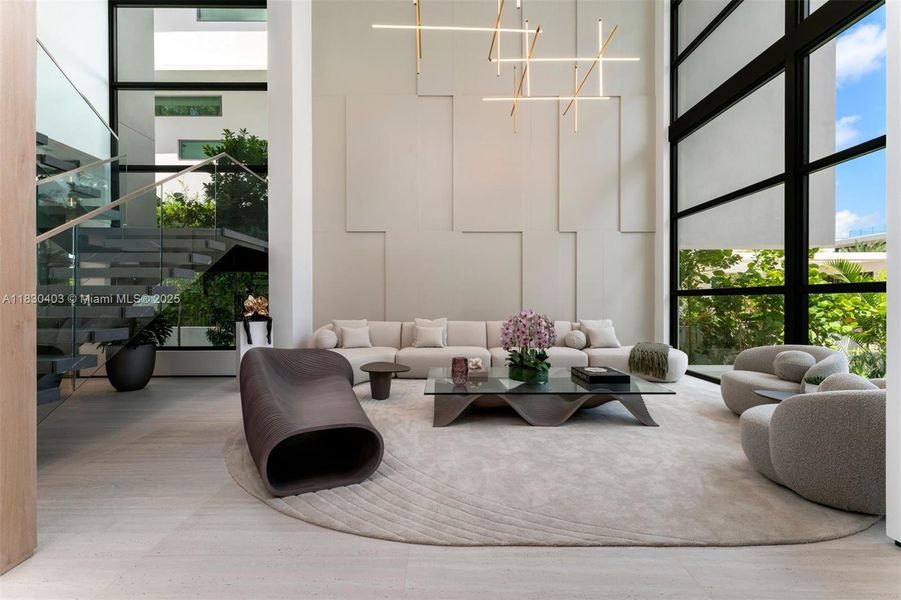 Furnished interior view inside a new home in , Miami Beach (Image 9).