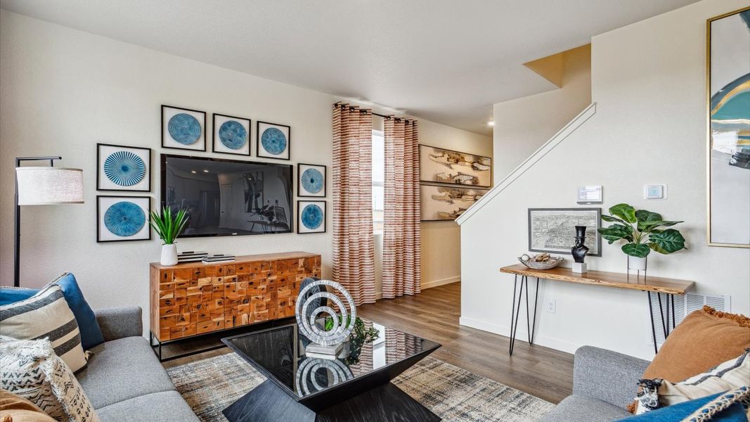 Furnished interior view inside a new home in The Ridge at Lorson Ranch, Colorado Springs (Image 6). Furnished interior view inside a new home in The Ridge at Lorson Ranch, Colorado Springs (Image 6).
