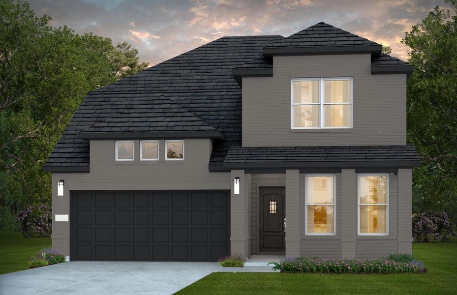 Representative exterior photo of a completed home built from the Jayton by Pulte Homes in Montgomery Bend, Montgomery, TX (Image 16). Representative exterior photo of a completed home built from the Jayton by Pulte Homes in Montgomery Bend, Montgomery, TX (Image 16).