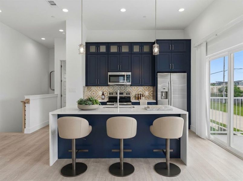 Furnished interior view inside a new home in , Dallas (Image 18).
