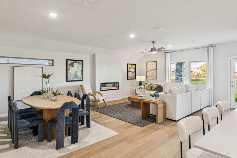 Open Floor Plan in the Oscar home plan by Trophy Signature Homes – REPRESENTATIVE PHOTO