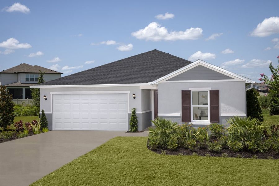 Representative exterior photo of a completed home built from the 1541 Modeled by KB Home in Deer Springs, Zephyrhills, FL (Image 11).