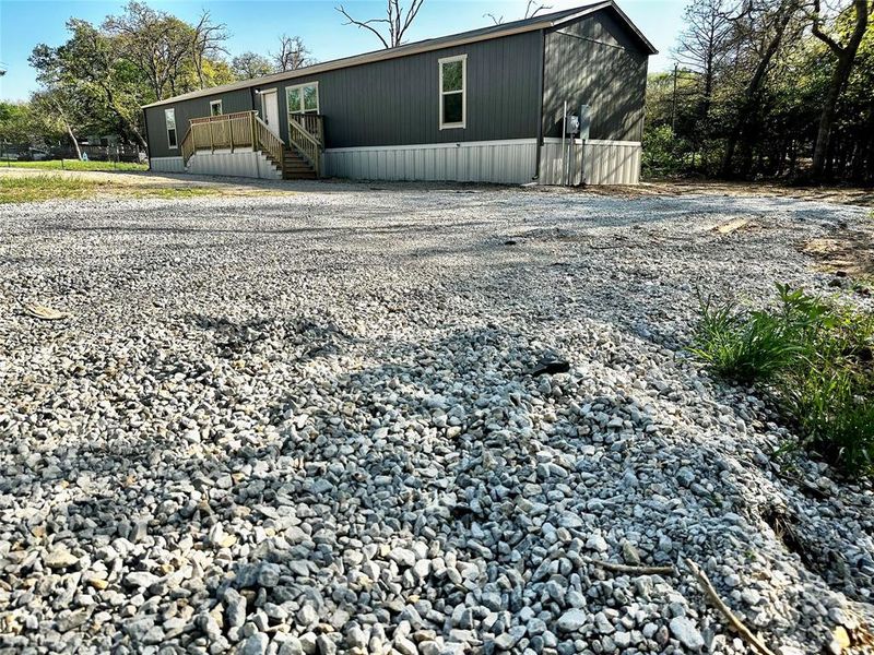Exterior details and patio area of a home in , Valley View (Image 11).