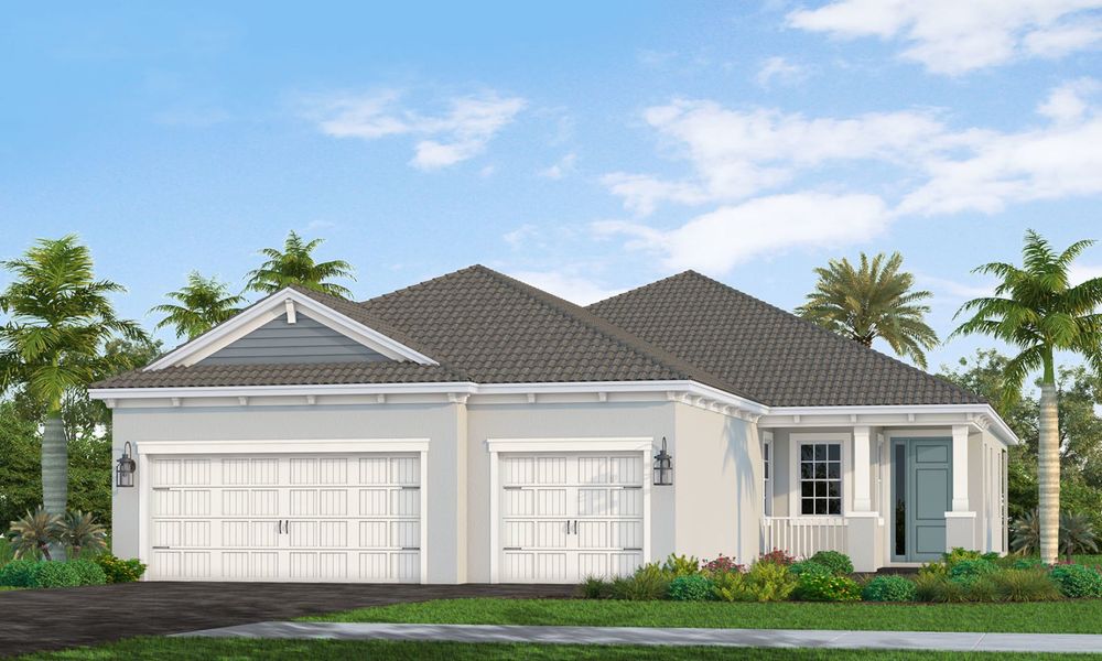Representative exterior photo of a completed home built from the Bright Meadow by Neal Communities in Grand Park, Sarasota, FL (Image 21). Representative exterior photo of a completed home built from the Bright Meadow by Neal Communities in Grand Park, Sarasota, FL (Image 21).