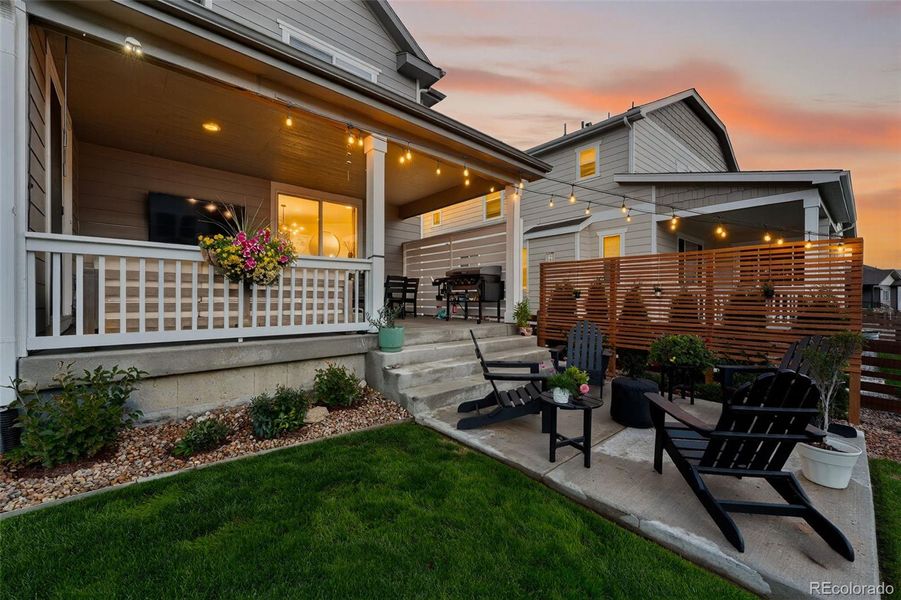 Exterior details and patio area of a home in Colliers Hill, Erie (Image 27). Exterior details and patio area of a home in Colliers Hill, Erie (Image 27).