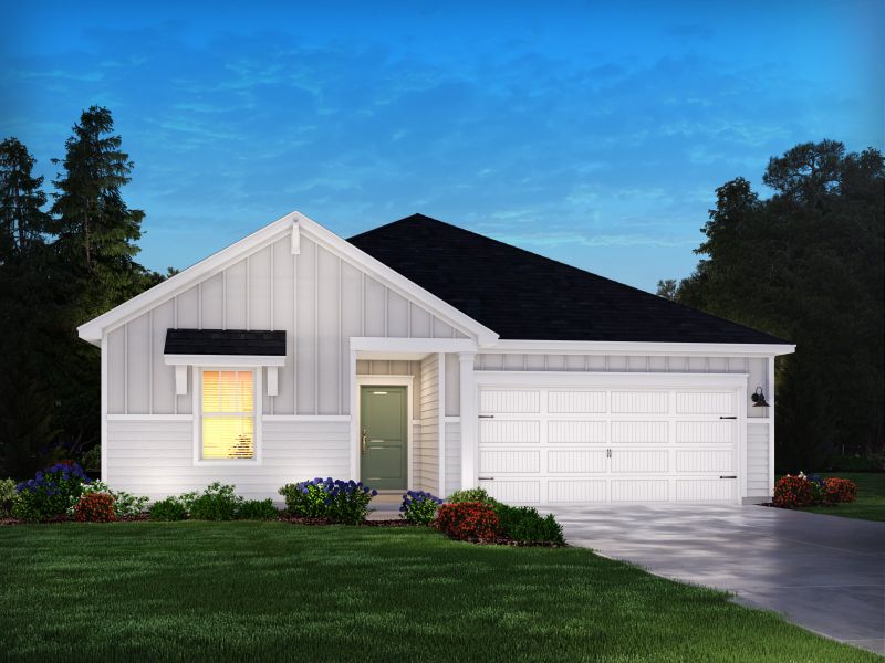 Representative exterior photo of a completed home built from the Chandler by Meritage Homes in Creekside Point, Little River, SC (Image 3). Representative exterior photo of a completed home built from the Chandler by Meritage Homes in Creekside Point, Little River, SC (Image 3).