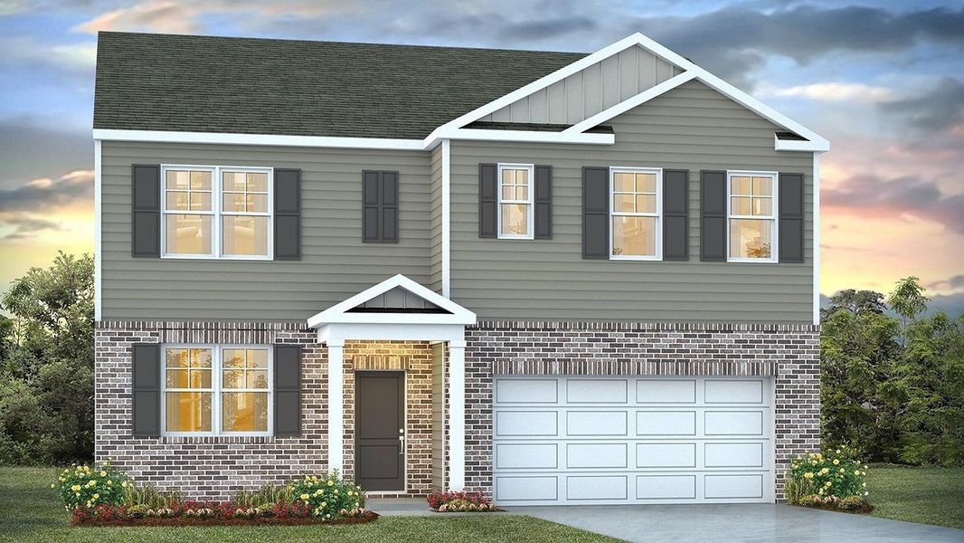 Representative exterior photo of a completed home built from the HAYDEN by D.R. Horton in Sease's Pond, Gilbert, SC (Image 5).