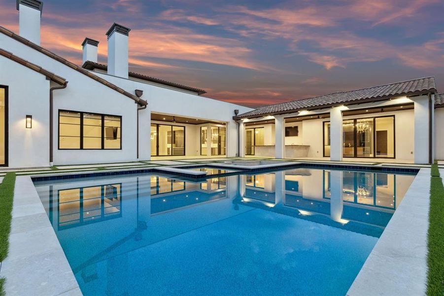 Front exterior of a new home in , Westlake, TX, highlighting curb appeal (Image 21). Front exterior of a new home in , Westlake, TX, highlighting curb appeal (Image 21).