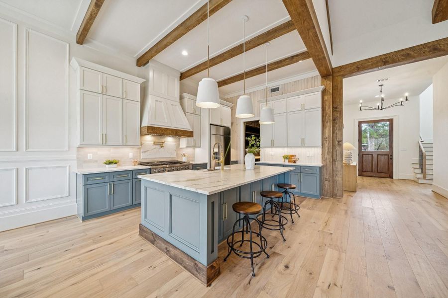 An overall view of the kitchen