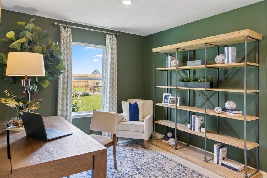 Representative furnished interior of a home built from the 1360 Modeled by KB Home in Sagecrest Trails, Conroe (Image 7).