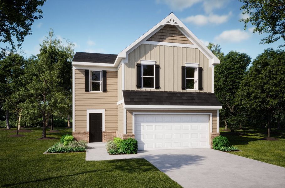 Representative exterior photo of a completed home built from the Lavender by Maronda Homes in Lake Deer Estates, Haines City, FL (Image 4).